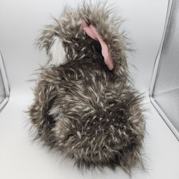 Walmart Realistic Bunny Rabbit Plush 18" Long Gray White Fur Sits Stuffed Animal - Picture 9 of 14